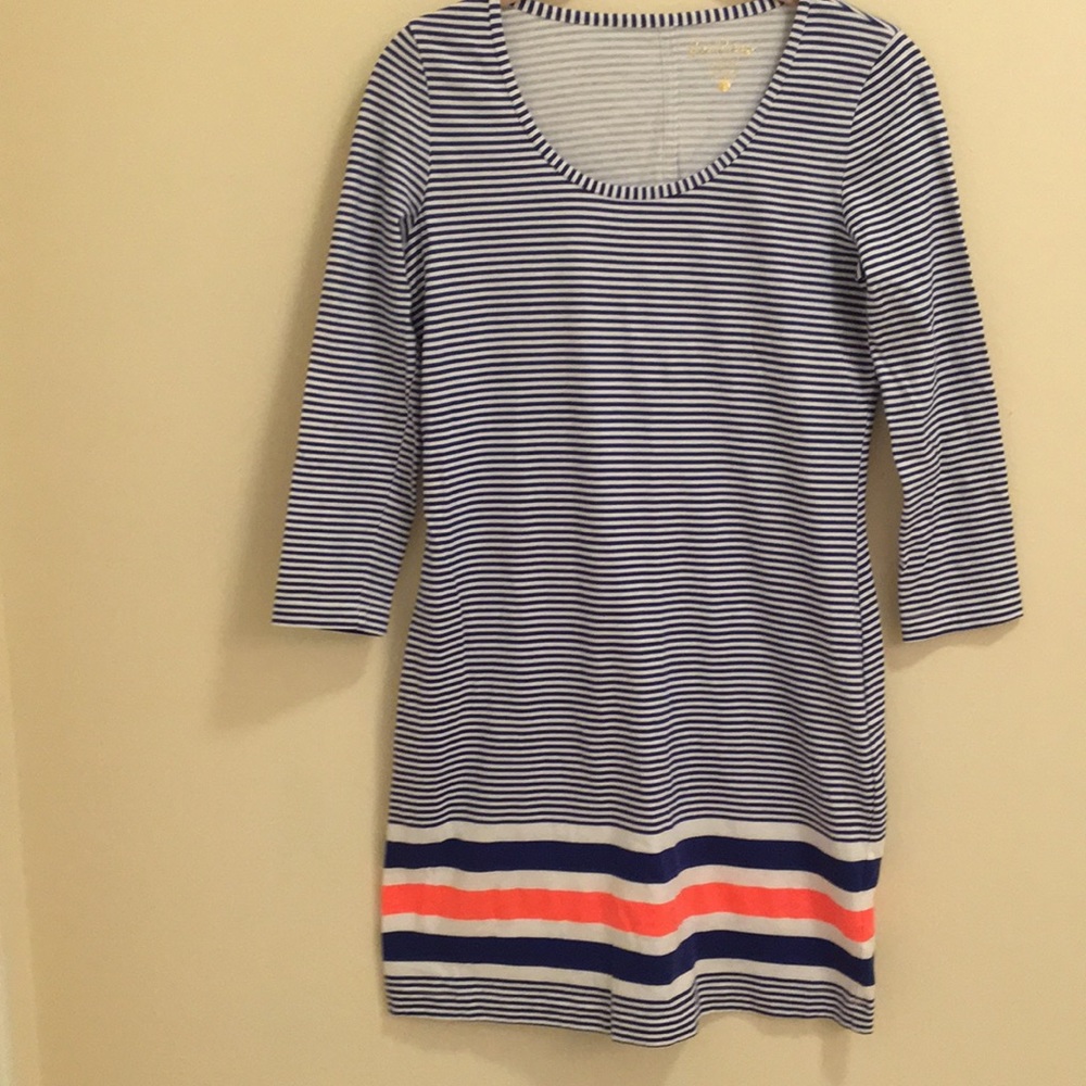 Lily Pulitzer white and blue stripe dress